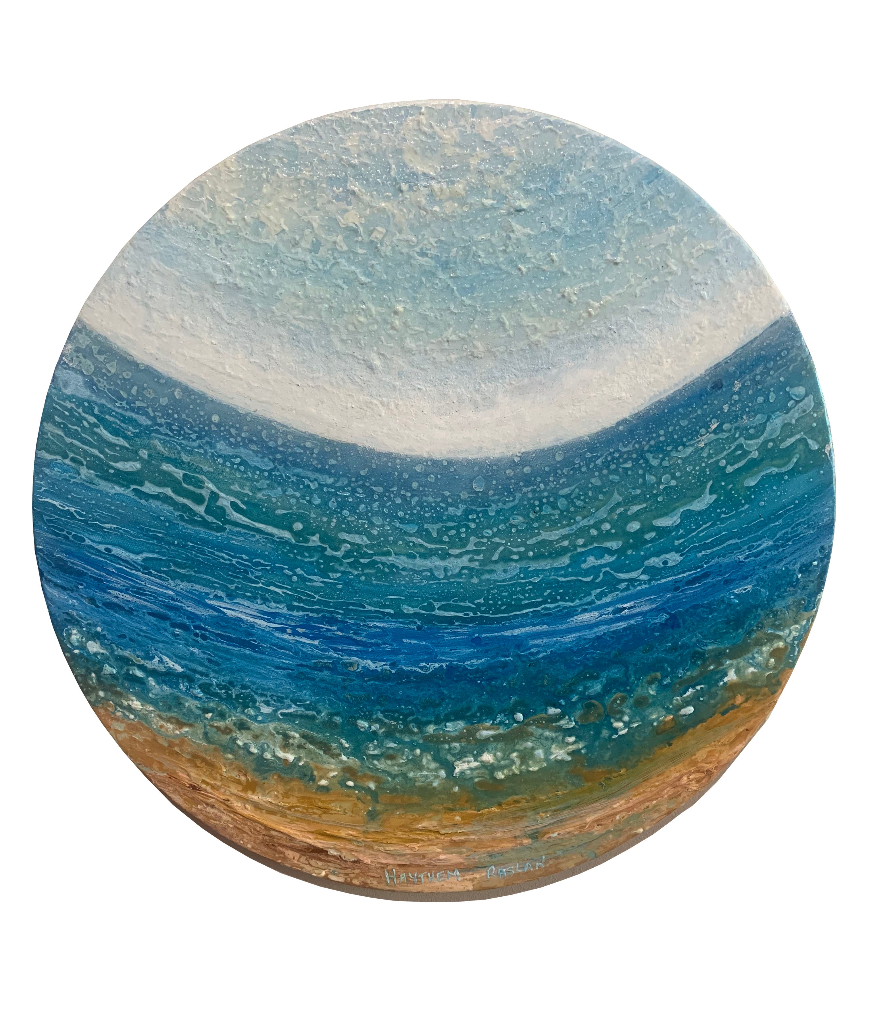 Earth By Haythem Raslan (Size: 50 Diameter, Mixed Medium on Canvas)