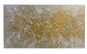 Sparkling Gold By Haythem Raslan (Size: 30×60, Mixed Medium on Canvas)