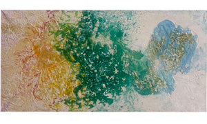 Rainbow Flow By Haythem Raslan (Size: 40×80, Mixed Medium on Canvas)