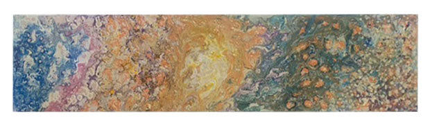 Colours of Alchemy By Haythem Raslan (Size: 35 x 120, Mixed Medium on Canvas)