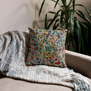 Circle of Harmony Pillow by Haythem Raslan